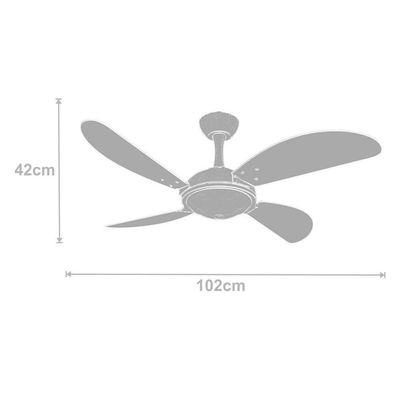 Ventilador Ventax Office Fly Branco 110V Controle Remoto