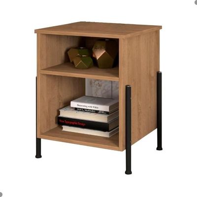Mesa De Cabeceira Industrial Preto Snow