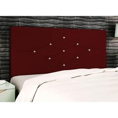 Cabeceira Cama Queen 160 Cm Camboriú Suede Marsala E Frame