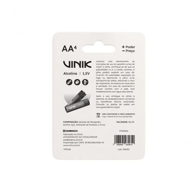 Pilha Alcalina Aa C-4 1.5v - Vp2ab4a
