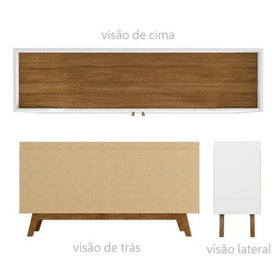 Balcão 4 Portas E Gaveta Revolution Branco Cinamomo