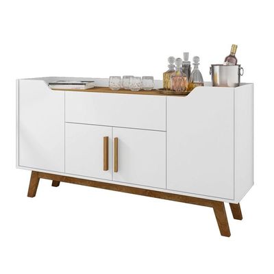 Balcão 4 Portas E Gaveta Revolution Branco Cinamomo