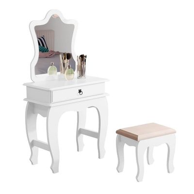 Penteadeira Infantil Laila Premium Com Banqueta Branco