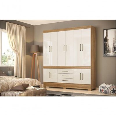 Guarda Roupa Casal 10 Portas Emilia Amendola Off-white