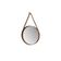Espelho Decorativo Redondo 60 Cm Com Alça Verona Castanho