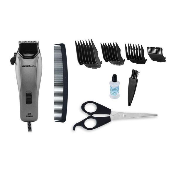Cortador De Cabelos Britânia BCR18T Titanium 18W 110V