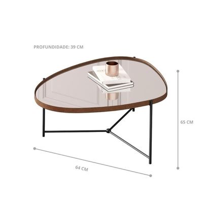 Mesa De Centro Charlotte Castanho Preto