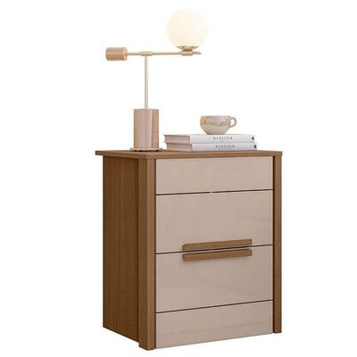 Mesa De Cabeceira Ambiente Dhara Carvalho Fendi - Moval