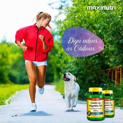 Kit 02 Cloreto De Magnésio P A Maxinutri 500mg 60 Cápsulas