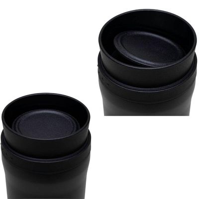 Copo Térmico Tramontina 460ml Inox Preto com Bocal 360° Quente Frio Garrafa Café