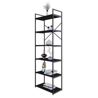 Estante Alta C/06 Prateleiras 185x60x33cm Yon Preto Tx/est.preta Preto Tx/est.preta