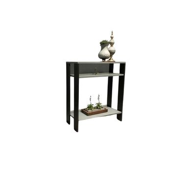 Aparador Mesinha Mesa De Apoio Mesa De Impressora Escritório Sala Refeitório Preto Com Cinza