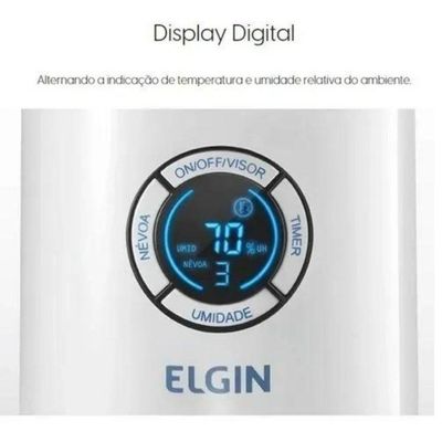 Umidificador Elgin Ultrassonico Digital 2,5l Bivolt Branco