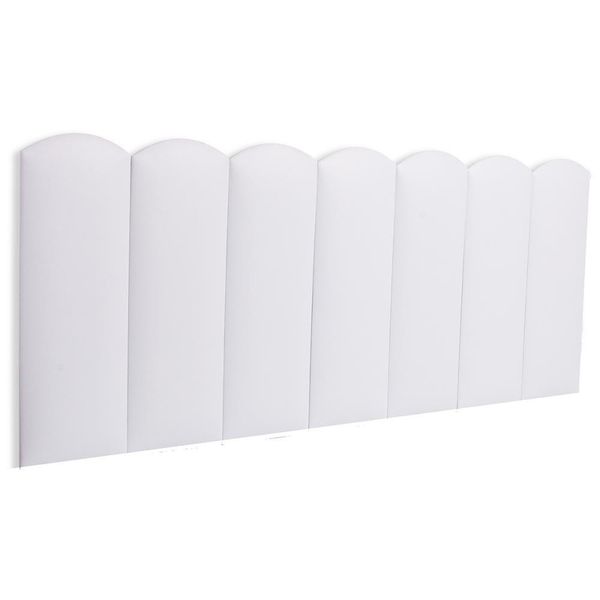 Cabeceira Casal Kit 7 Placas Modelo Nuvem - Courino Branco