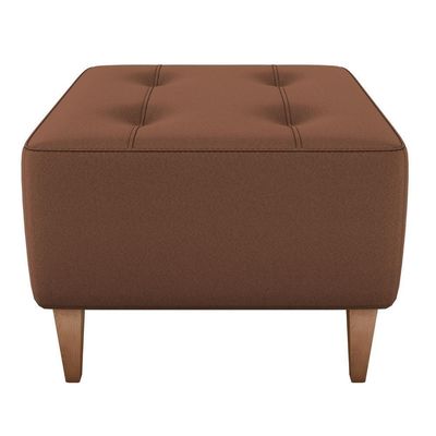 Puff Decorativa Para Sala Piva 62x52 Cm Veludo Inca Milani Store Ferrugem