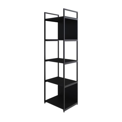 Estante C/05 Prateleiras 152x45x33cm C/fundo Yon Preto Tx/est.preta Preto Tx/est.preta