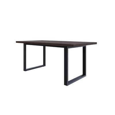 Mesa De Jantar Queens R 180x90x77cm Qemj9180r Terracota - Est.preta Terracota/est.preta