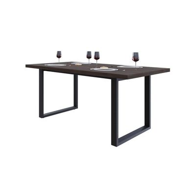 Mesa De Jantar Queens R 180x90x77cm Qemj9180r Terracota - Est.preta Terracota/est.preta