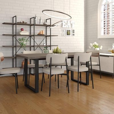 Mesa De Jantar Queens R 180x90x77cm Qemj9180r Terracota - Est.preta Terracota/est.preta