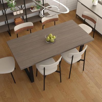 Mesa De Jantar Queens R 180x90x77cm Qemj9180r Terracota - Est.preta Terracota/est.preta