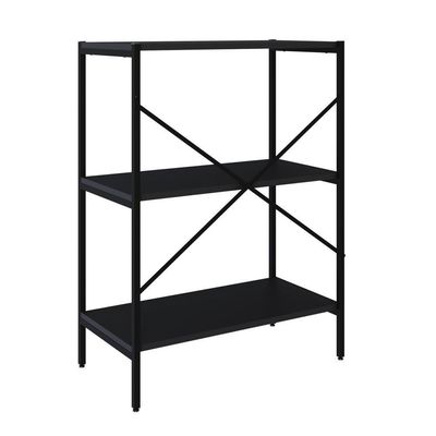 Estante C/03 Prateleiras 84x60x33cm Tub Tueh863 Preto ônix - Est.preta Preto ônix / Est.preta