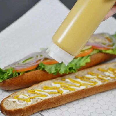 Bisnaga Invertida Para Molho 470ml Weck 19,5cm Profissional Food Truck Restaurante