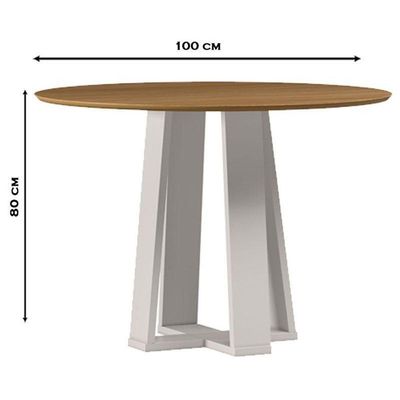 Mesa De Jantar 100x100 Cm Isabela Sem Vidro Off White Ype – New Ceval