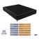 Cama Box Casal E Colchão Ortopédico Star Molas - Preto