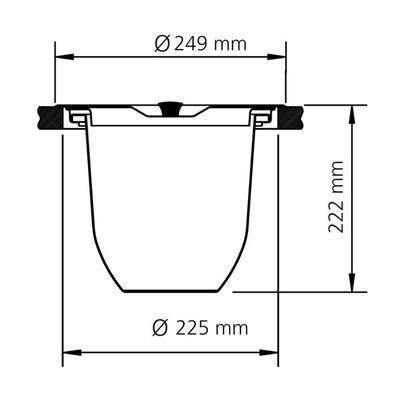 Cuba Sobrepor Inox + Lixeira de Embutir 5L Tramontina