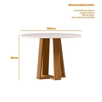 Mesa De Jantar 100x100cm Ambiente Isabela Com Vidro Ype Off White E 4 Cadeiras Amanda Ype Veludo Preto – New Ceval
