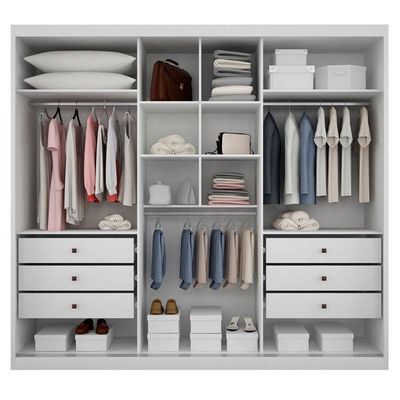 Guarda Roupa Casal Ambiente Palazzo 3 Portas 6 Gavetas Neve – Novo Horizonte