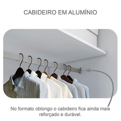 Guarda Roupa Casal Ambiente Palazzo 3 Portas 6 Gavetas Neve – Novo Horizonte