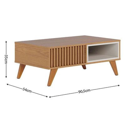Mesa De Centro Jeri Freijó Off White - Colibri