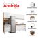 Cozinha Com Balcão E Tampo 160cm Andréia Amêndoa Branco - Ajl