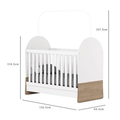 Berço Mini Cama Magia Branco Jequitibá Hp Com Colchão 130x60 Ortobom - Henn