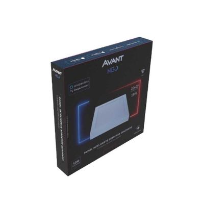 Painel Led Sobrepor Quadrado Smart Wifi 18w Bivolt Avant Ne