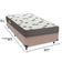 Cama Box Bege E Colchão Light Espuma D33 Solteiro Ortobom