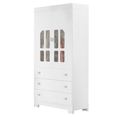 Quarto De Bebê New Katatau Branco Acetinado Com Colchão Ortobom ? Reller