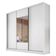 Guarda Roupa Casal Medelim 3 Portas 6 Gavetas Neve Com Espelho – Novo Horizonte
