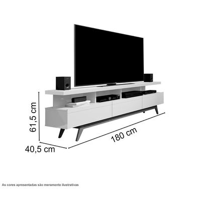 Rack Com Nichos Vivare Wood 1,8 Off White-freijó - Giga