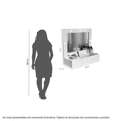 Penteadeira Camarim Suspensa Sofia Branco - Ofertamo