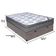 Cama Box Casal Baú Bege Colchão Ortobom Superpocket Pillow Cinza