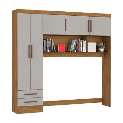 Guarda Roupa Modulado Paris 5 Portas 2 Gavetas Freijó