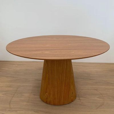 Mesa De Jantar Redonda Cone 90 Cm Freijó Cor Marrom