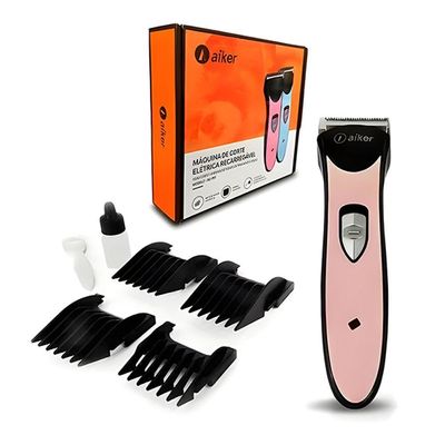 Máquina De Tosa Recarregável Aiker Ag-097 Para Cães - Rosa