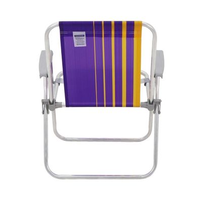Kit 4 Cadeira De Praia Camping Alumínio Samoa Roxo Tramontina