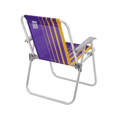 Kit 4 Cadeira De Praia Camping Alumínio Samoa Roxo Tramontina