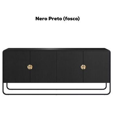 Buffet Aparador Organico 4 Portas 180 Cm 28075 Artesano Nero Preto