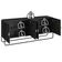 Buffet Aparador Organico 4 Portas 180 Cm 28075 Artesano Nero Preto