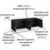 Buffet Aparador Organico 4 Portas 180 Cm 28075 Artesano Nero Preto
